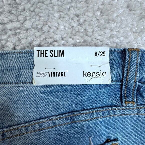 Kensie True Vintage The Slim Patchwork High Rise Jeans 8/29 New - Picture 5 of 9